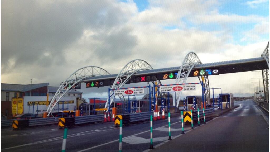 On certain roads, including the M7 Portlaoise toll road (above) the charge is set to rise by 10 cent for goods vehicles, while cars and motorcycles will see no increase. The highest toll will be €6.10 for a four-axle vehicle. Photograph: Bryan O’Brien