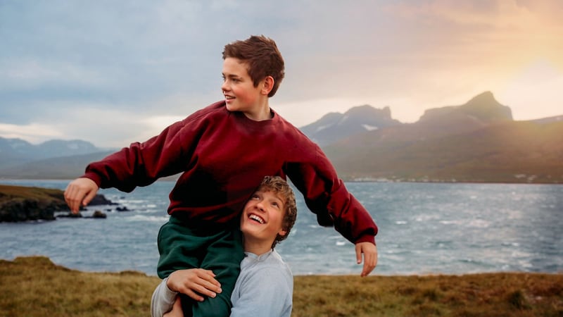 Baldur Einarsson as Thor and Blær Hinriksson as Kristján in ‘Heartstone’