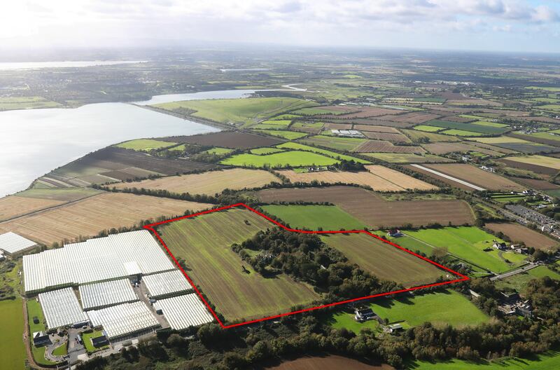 An aerial view of the lands at Knockdromin House in Lusk, north county Dublin