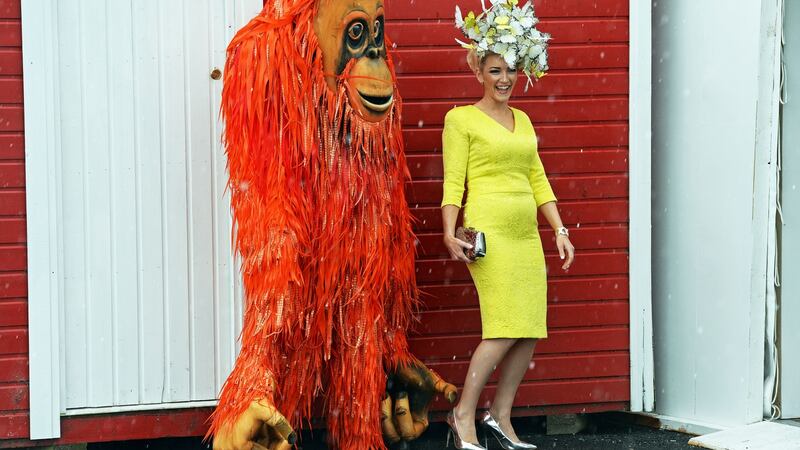 Elaine Kelleher, Kilgarvan, Co Kerry, on the opening day of the Punchestown Festival, in Naas, Co Kildare. Photograph: Eric Luke/The Irish Times