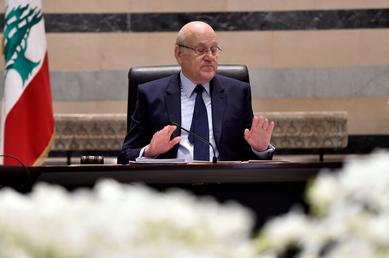 Lebanese caretaker prime minister Najib Mikati. Photograph: Wael Hamzeh/EPA-EFE