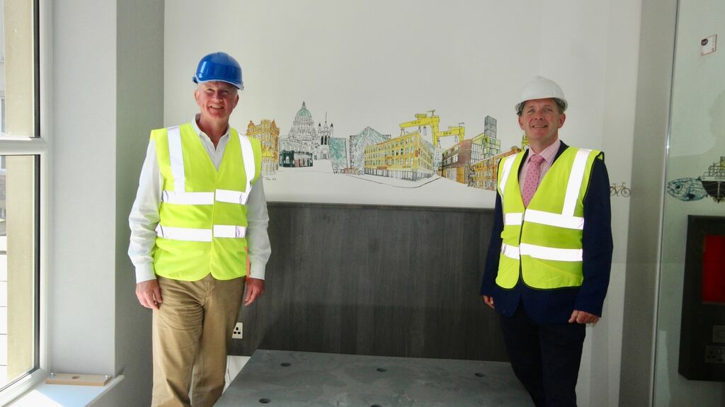 Owner/developer David Crowe with director Kevin Baird: “We believe Belfast is ready for this hotel and this brand”