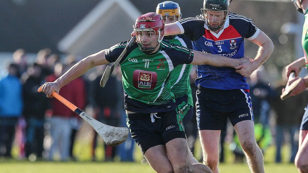Limerick IT’s Peter Duggan gets past Ger Teehan of Waterford IT during the Fitzgibbon Cup quarter-final in Limerick. Photograph: Lorraine O’Sullivan/Inpho.