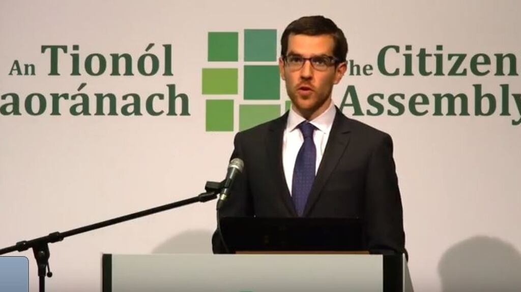 Dr David Kenny: ‘A free vote adds another element of unpredictability to the legislative process.’ Photograph: Citizens’ Assembly