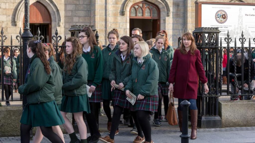 Attending the memorial service at The Cathedral of the Assumption of Blessed Virgin Mary in Carlow. Photograph: Dylan Vaughan