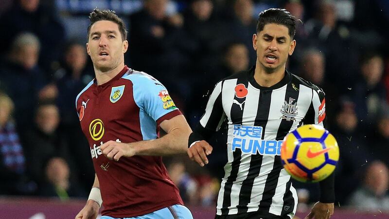 Stephen Ward in action for Burnley. Photograph: Lindsey Parnaby/AFP
