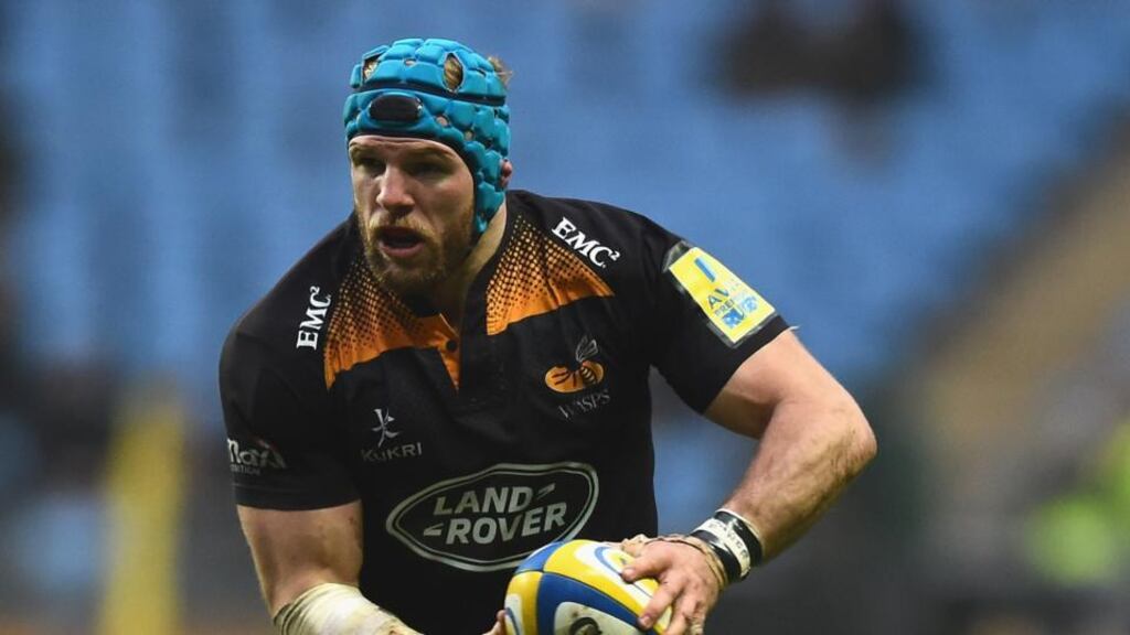 Wasps’ James Haskell is no Vunipola but he does damage, partly because of his physique but mainly because of his attitude. Photo: Laurence Griffiths/Getty