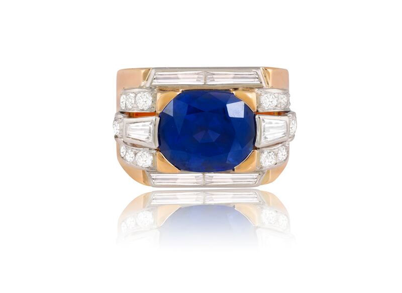 In May this rare Kashmir sapphire ring was sold under the hammer at Adam’s for €550,000 (€660,000 including all fees)