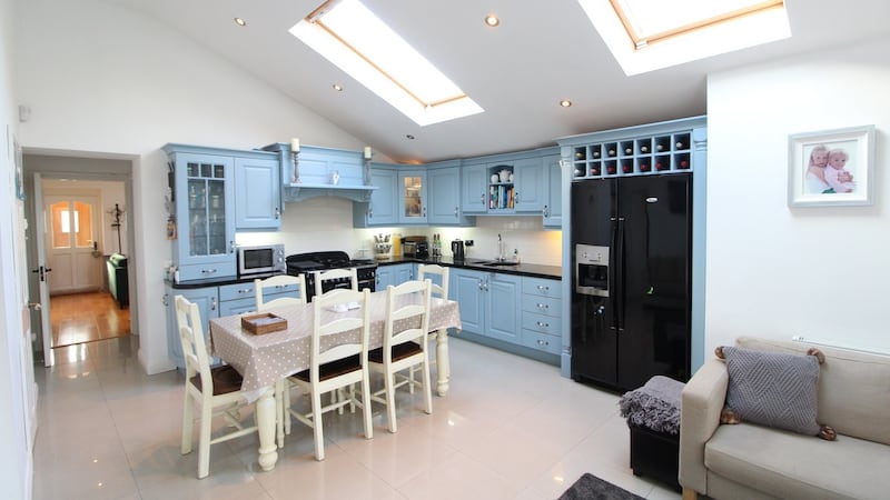 The open-plan kitchen