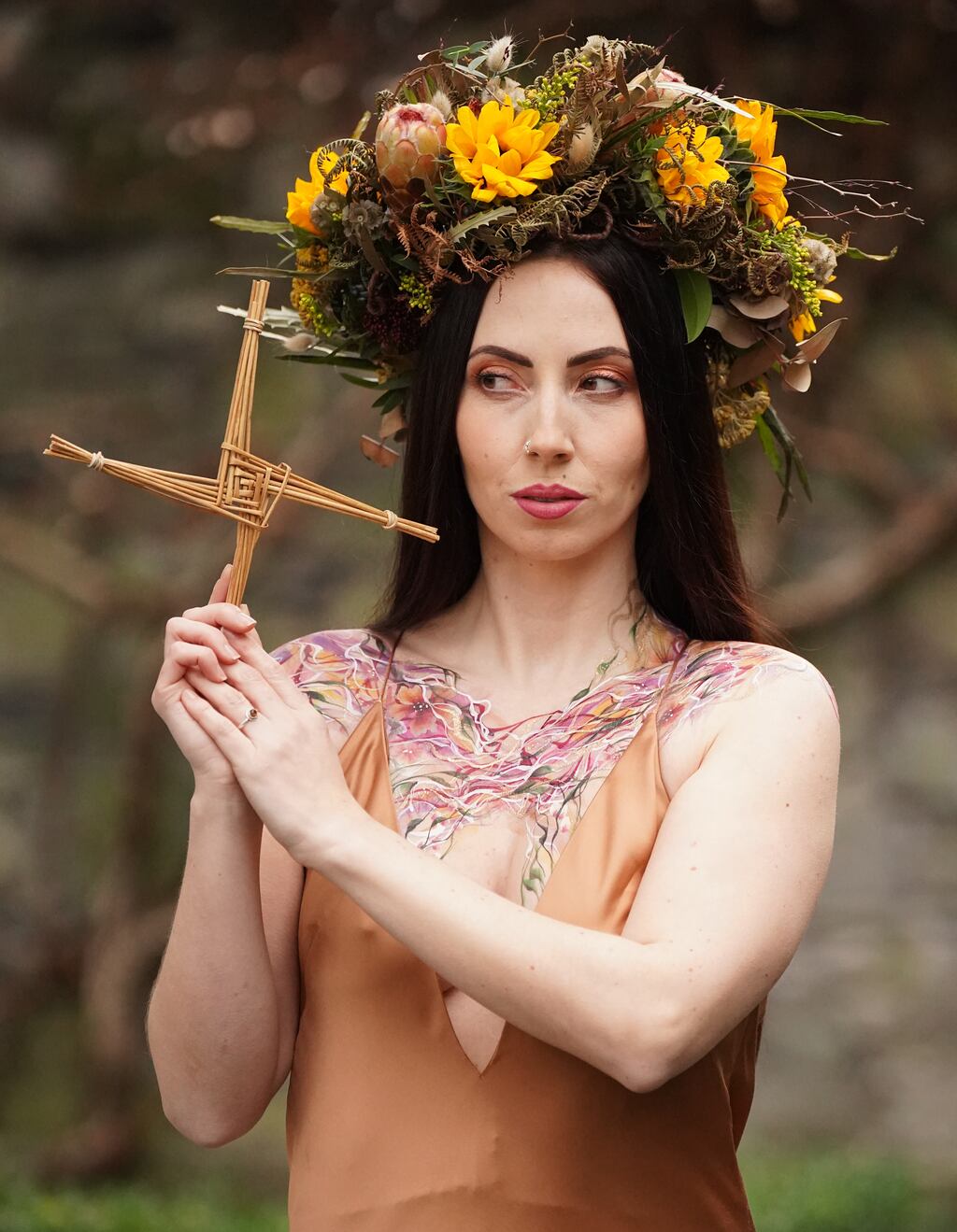 Model Bonnie Boux at Dublin Castle during the at the launch of 'Brigit: Dublin City Celebrating Women' which celebrates the achievements of women past and present through a city-wide programme of events highlighting the stories of Irish women through the ages, promoting their immense contribution to our society, and welcoming the beginning of Spring. Photograph: PA Images
