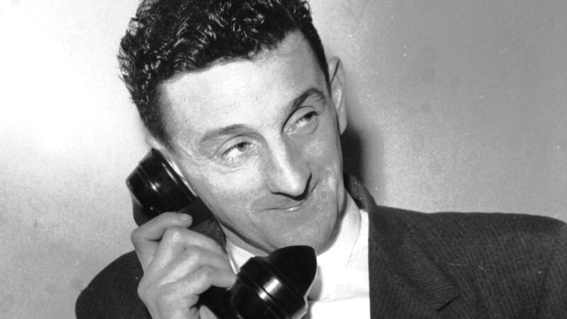 John B Keane at the Olympia in Dublin in 1959. Photograph: Dermot Barry