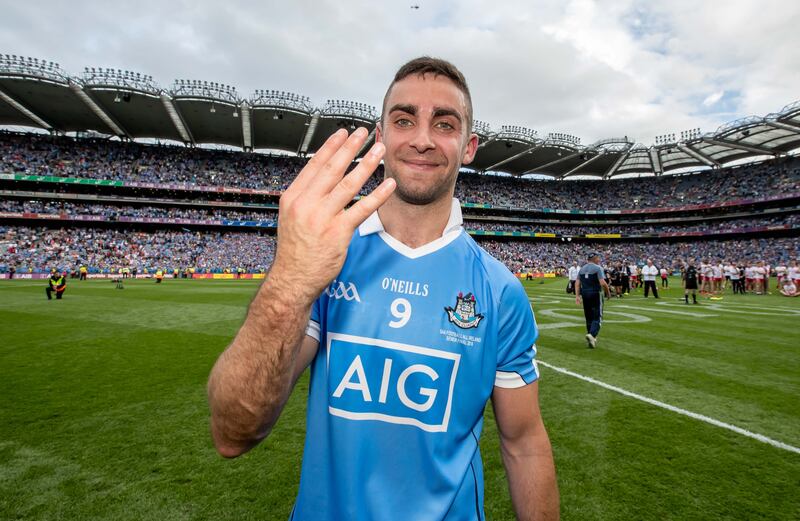 James McCarthy celebrates a fourth successive All-Ireland titles in 2018. Photograph: Morgan Treacy/Inpho