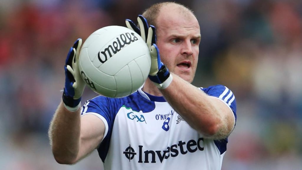 Monaghan’s Dick Clerkin is likely to be given the task of curbing Gearóid McKiernan’s influence in the Cavan midfield. Photograph: Cathal Noonan/Inpho.