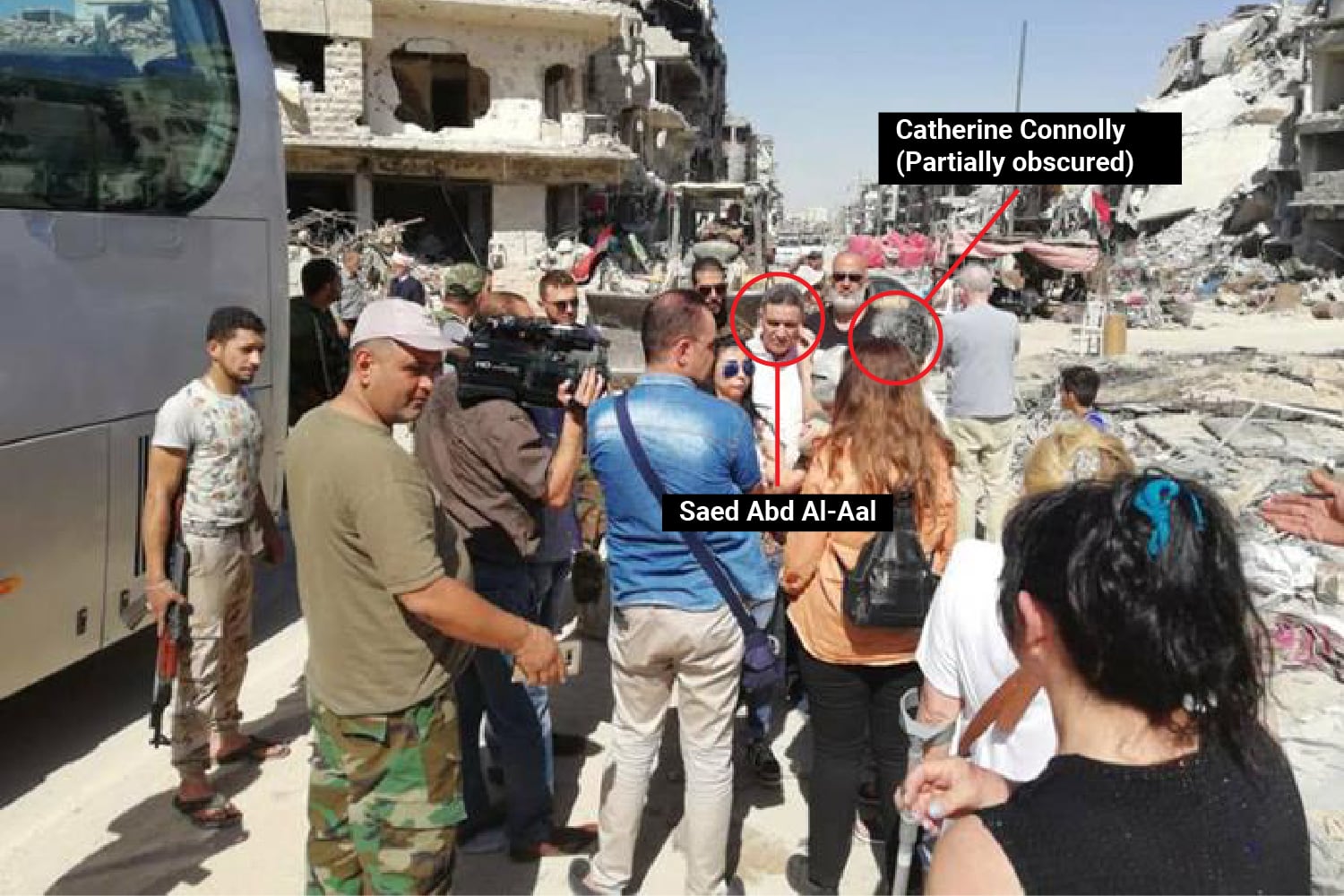 Catherine Connolly pictured with man linked to war crimes in Syria
