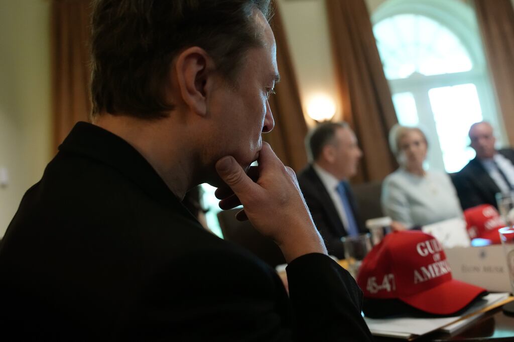 In his own way, Donald Trump is trying to pour balm on Elon Musk’s wounded pride. Photograph:  Andrew Harnik/Getty Images