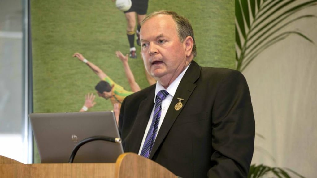 GAA president Liam O’Neill: “I’ve always said the fact low-level abuse is tolerated opens up a conduit through which greater stuff can flow. I think if we nip it in the bud, we could do that.” Photograph: Inpho