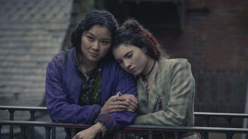 Thaddea Graham and Darci Shaw in The Irregulars