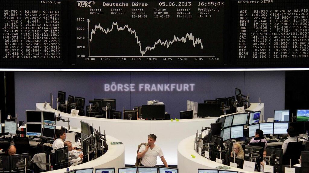The Frankfurt stock exchange , where Springer Science shares will start trading before the summer break. Photograph: Janine Eggert/Reuters