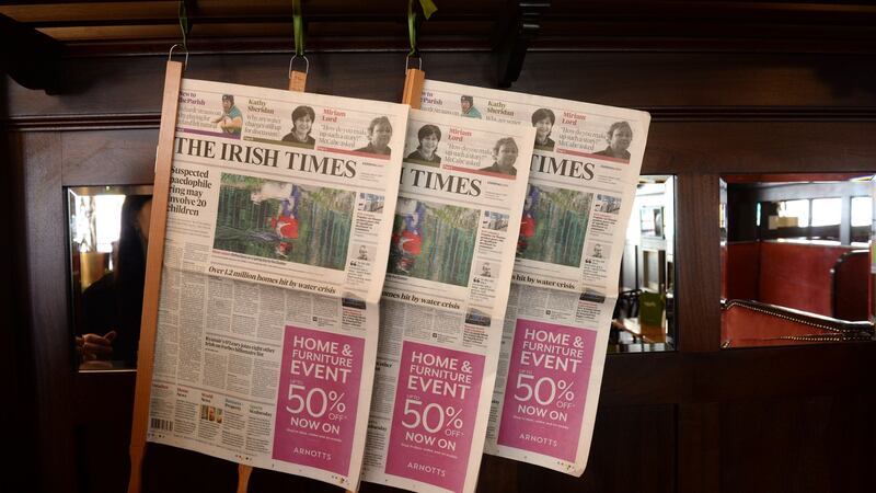 Some reading material in the upstairs rooms at Bewley’s on Grafton Street. Photograph: Dara Mac Dónaill/The Irish Times