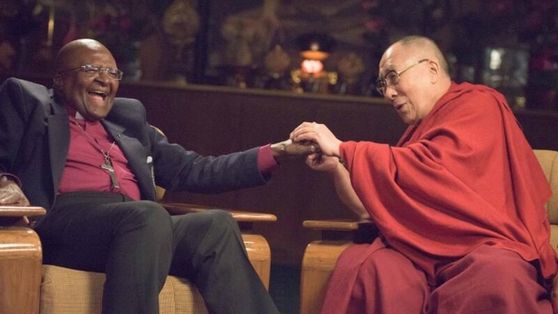 The late Desmond Tutu and the Dalai Lama in Mission: Joy