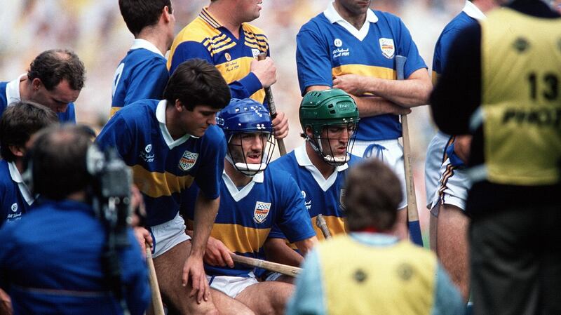 The Tipp team line up for the team photo ahead of the 1989 All-Ireland final. Photo: Inpho
