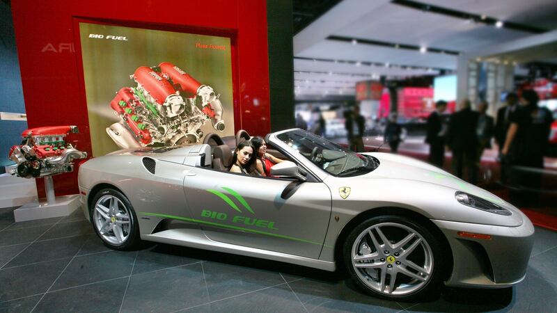Ferrari’s F430 Spider Biofuel from 2008 runs on E85 fuel, meaning 85 percent of the mix is ethanol.