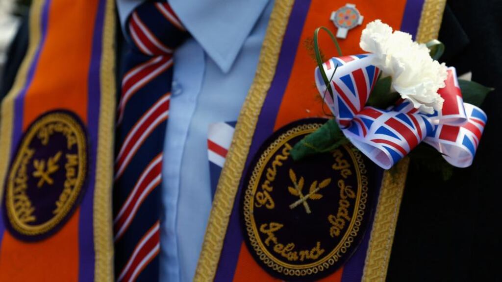 Ahead of the Tour of North parade the Orange Order lost a High Court bid to overturn conditions imposed by the Parades Commission including not being allowed to play songs within “earshot” of St Patrick’s Church. Photograph: Reuters