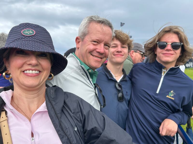 The Holland family, Andrea, Adam, Austin and Aidan, from Nashville, Tennessee