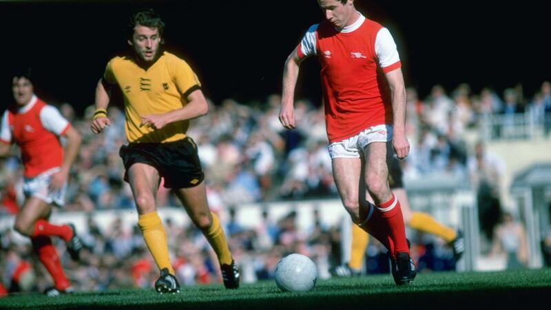 Liam Brady: As with too many other Irish players, his greatness was not maximised at international level. Photograph: Allsport