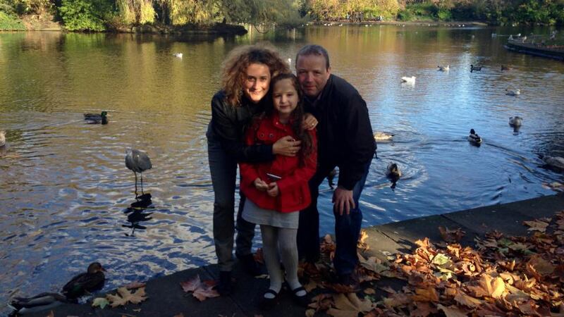 Elena Heriquez – with daughter Amy and husband James Adams – says while she speaks only two languages fluently, she will ensure Amy becomes proficient in many more.