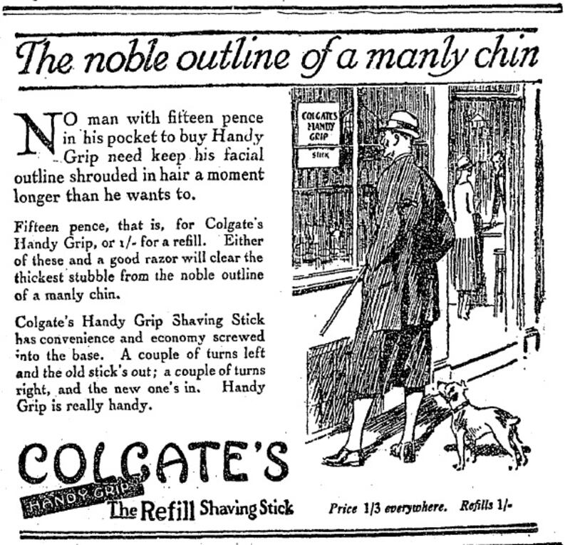The noble outline of a manly chin (November 26th, 1923)