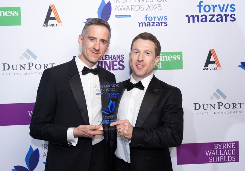 Mark Mulcahy, Partner Forvis Mazars and Stephen Minogue, Director at MML Growth Capital Partners Ireland. Photograph: Paul Sherwood