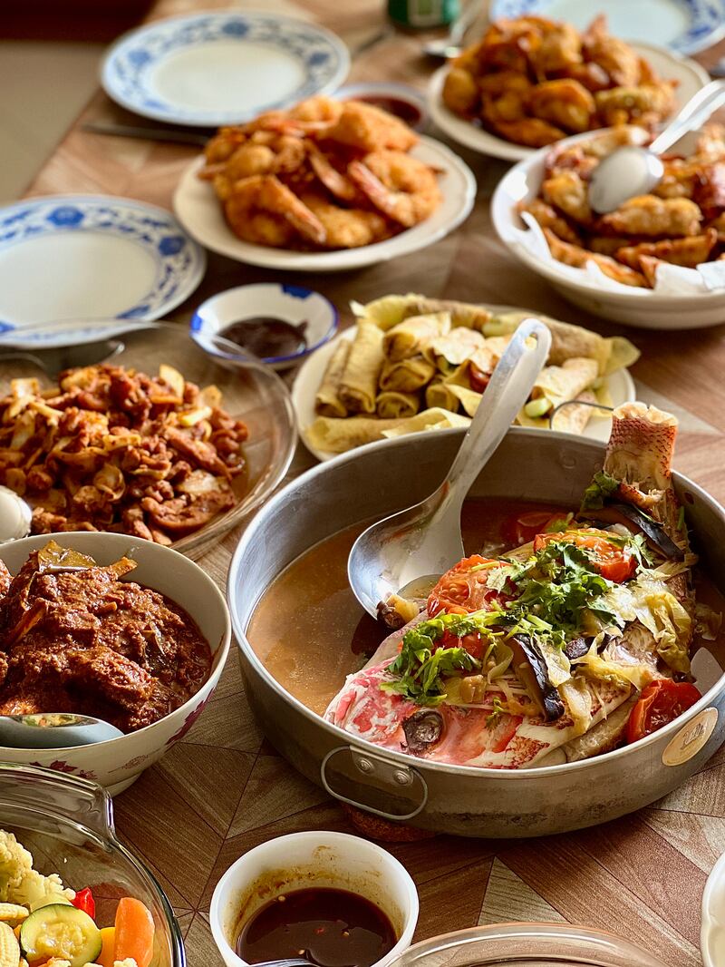 National Day feast at Aunt Bernie's home