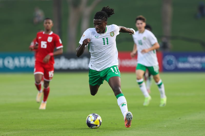 Ireland's Jaden Umeh in action. Photograph: Inpho