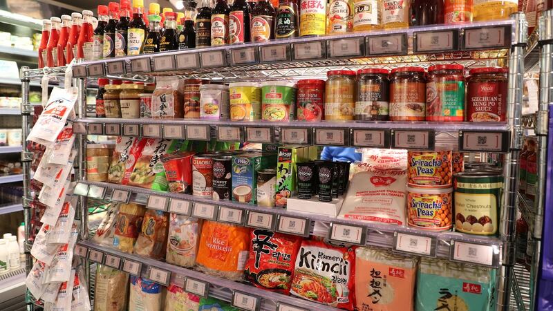 A display of Asian foods at Lotts & Co in Clontarf. Photograph: Nick Bradshaw