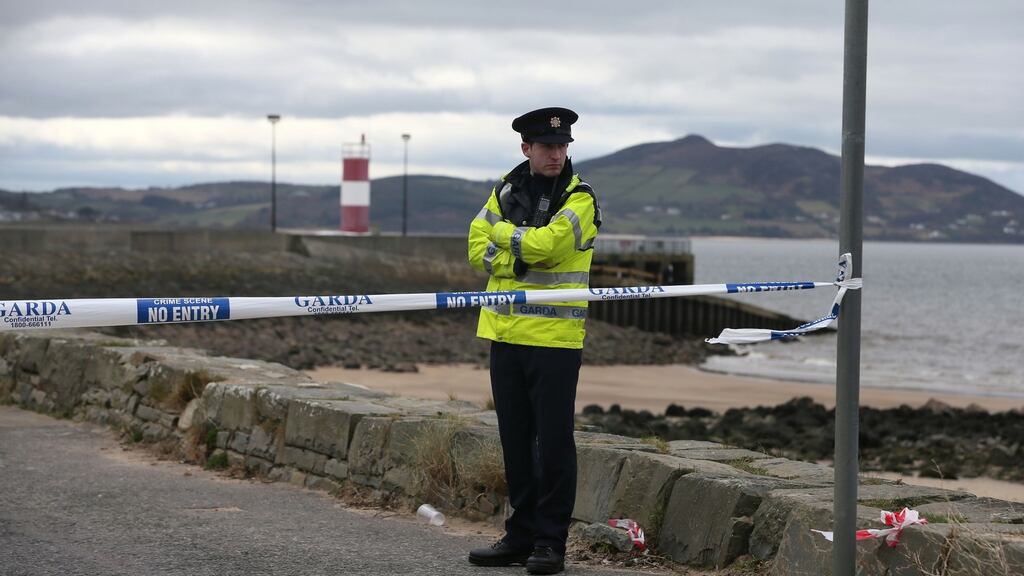 A policeman at Buncrana Pier, Co Donegal after the tragedy which killed five people in March, 2016. Photograph: PA
