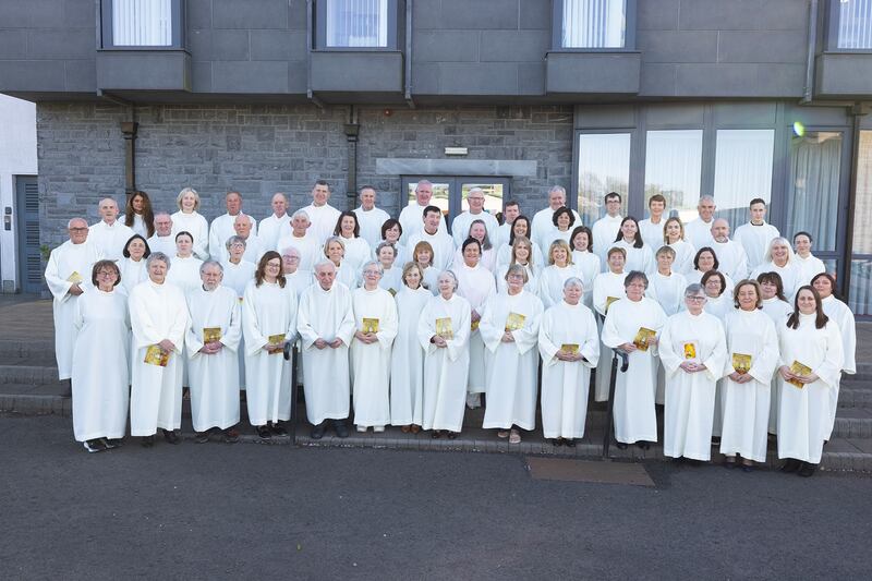 Lay Catholics commissioned by Archbishop Francis Duffy at St Muredach's Cathedral, Ballina, Co Mayo this week. Photograph: Eamonn O'Boyle