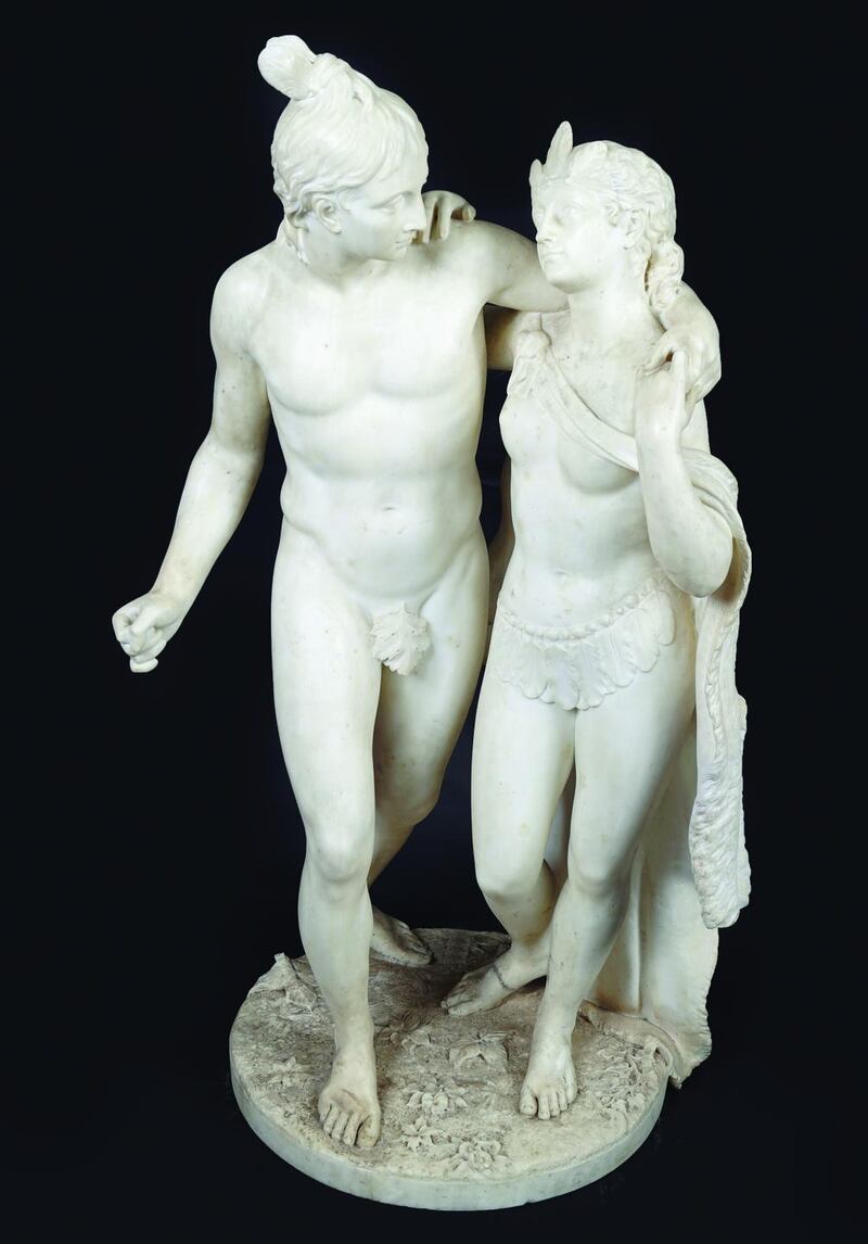Lot 8 Cupid and Psyche Marble statue €25,000- 35,000