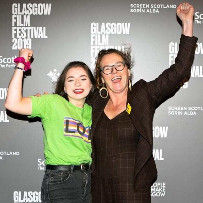 Float like a Butterfly: Hazel Doupe, who plays Frances, with Carmel Winters at Glasgow Film Festival