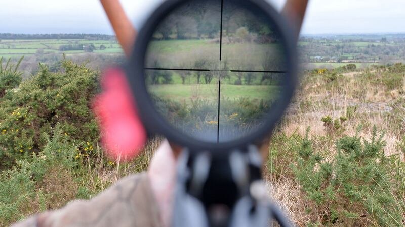 Rifle sights: John Lalor stalking for deer near Cahir, Co. Tipperary with his .308 calibre rifle. Photograph: Alan Betson