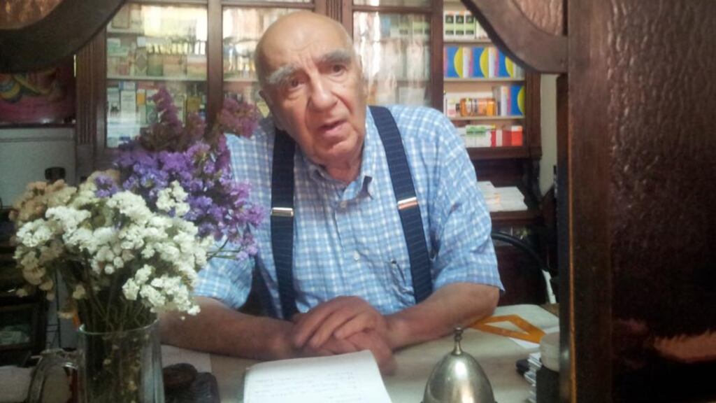 Melih Sezer in his pharmacy in the Moda district of Istanbul: “When people beat pots and pans are they anarchists, are they terrorists?”