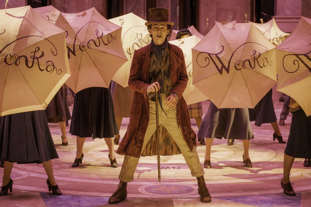 'He was perfect': Timothée Chalamet was cast as Willy Wonka. Photograph: Jaap Buittendijk/Warner Bros