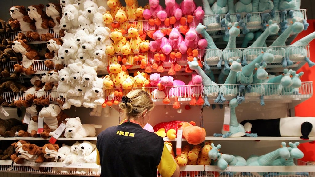 A worker at the Ikea store in Ballymun, north Dublin. File photograph: Eric Luke/The Irish Times