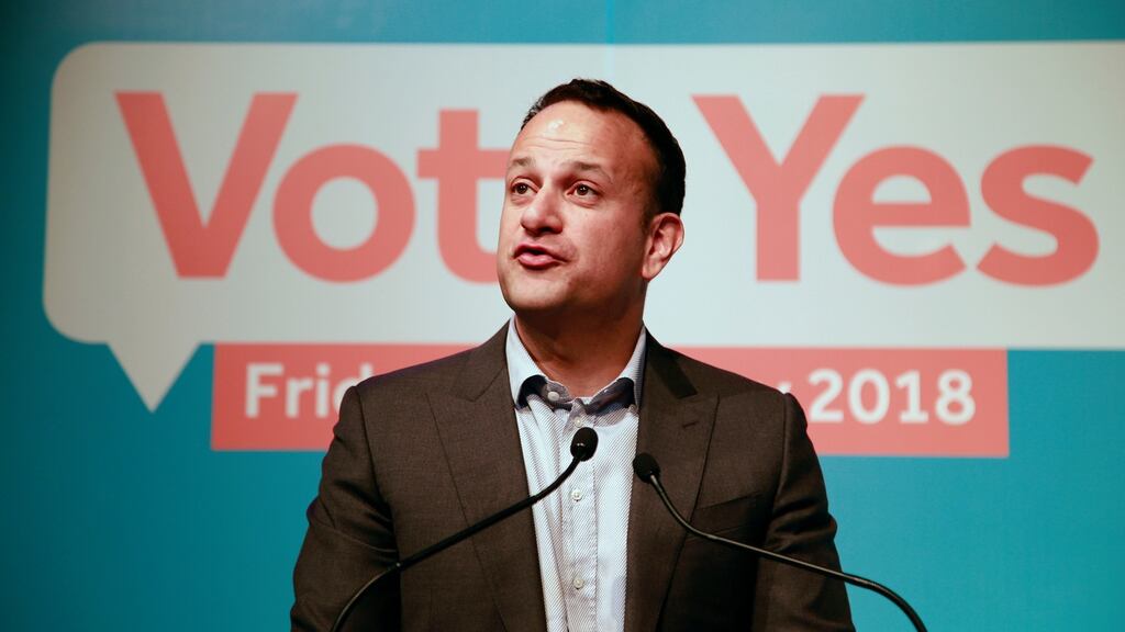 Taoiseach Leo Varadkar calling for a Yes vote in the upcoming referendum on the Eighth Amendment. Photograph: Nick Bradshaw