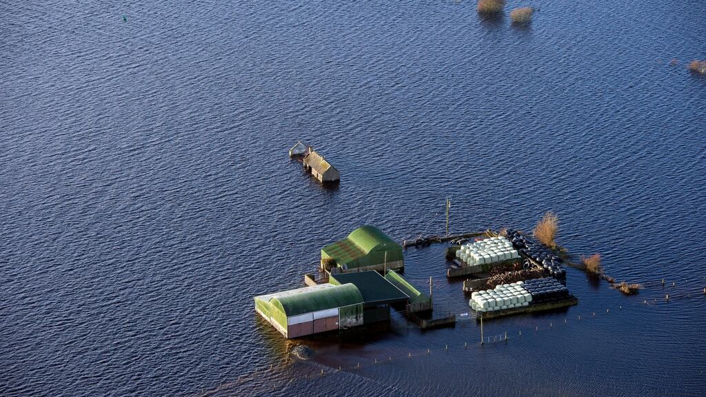 Flooding along the banks of the Shannon River near Athlone Town. Photograph: Brenda Fitzsimons