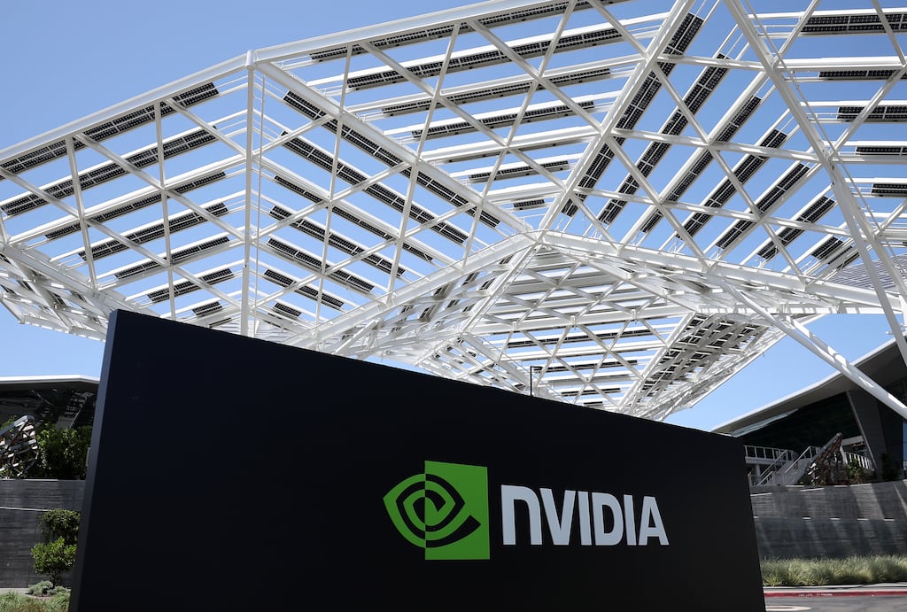 Nvidia briefly this week became the most valuable stock in the world. Photograph: Getty