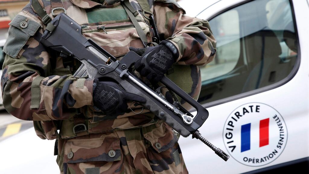 A French Legionnaire holds his Famas assault riffle as he patrols as part of France’s Vigipirate national security alert system “Sentinelle” after Paris deadly attacks in Nice, France. Photo: Eric Gaillard/Getty Images