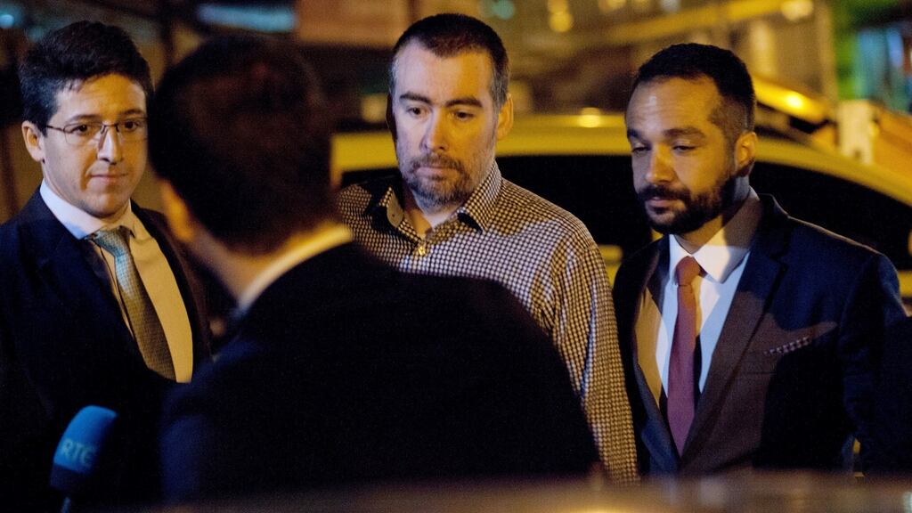 Kevin Mallon after his release from Bangu 10 jail in Rio de Janeiro.