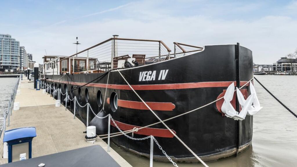 Oyster Pier in Battersea where French and Dutch-build boats are being sold as an empty shell that you can decorate as you please