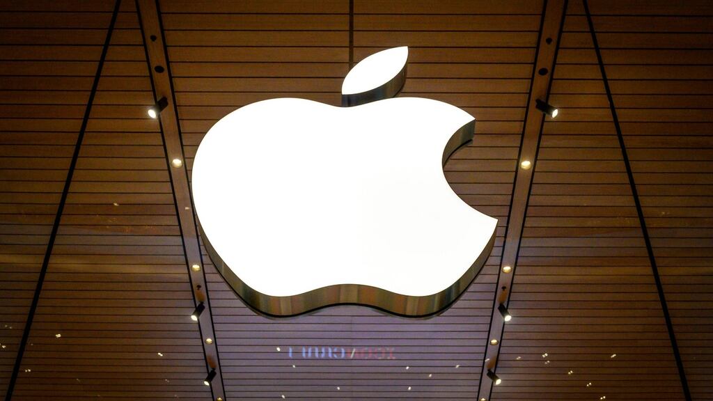 The Apple logo: the company has been found to have broken US labour laws on multiple occasions. Photograph: Mladen/Antonov/AFP via Getty Images